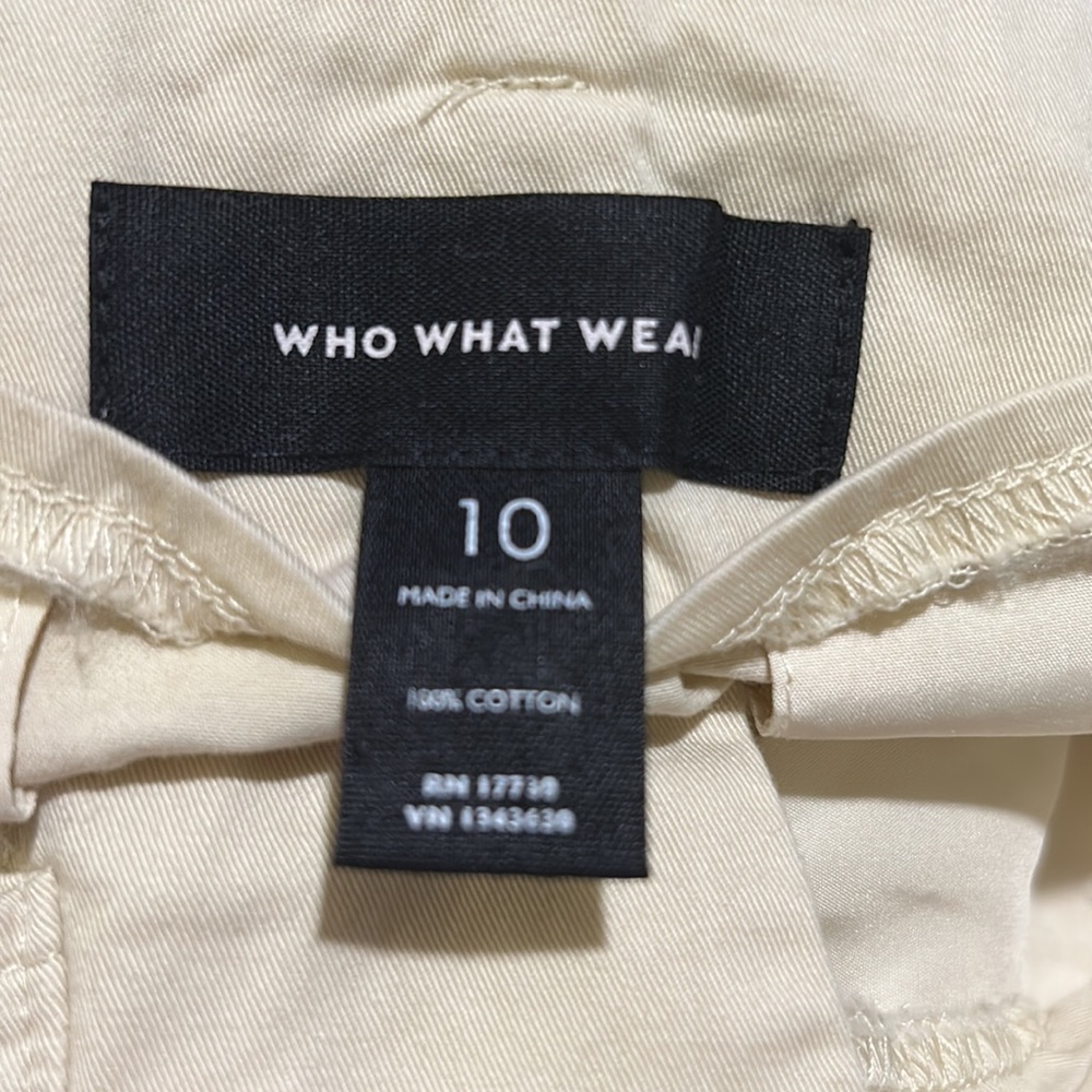 Who What Wear Cream High-Waist Pleated Pants - Picture 11 of 11